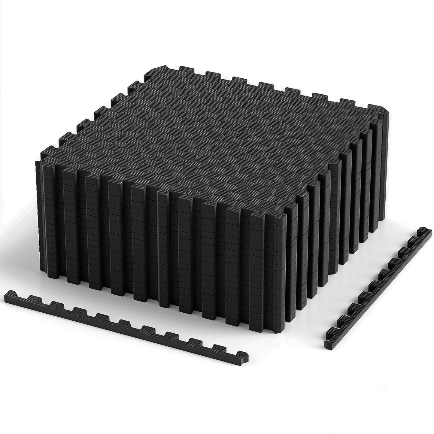 Puzzle Exercise Mat 18-Piece EVA foam interlocking tiles DirectDeals black on Tampa Home & Garden Store