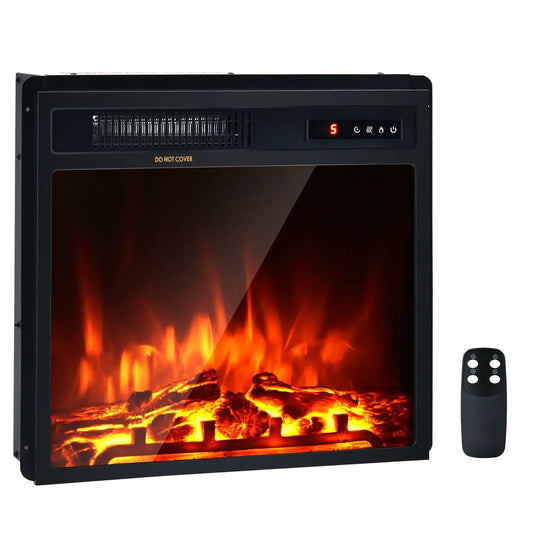 18 inch electric fireplace heater freestanding black metal frame with remote on Tampa Home & Garden Store