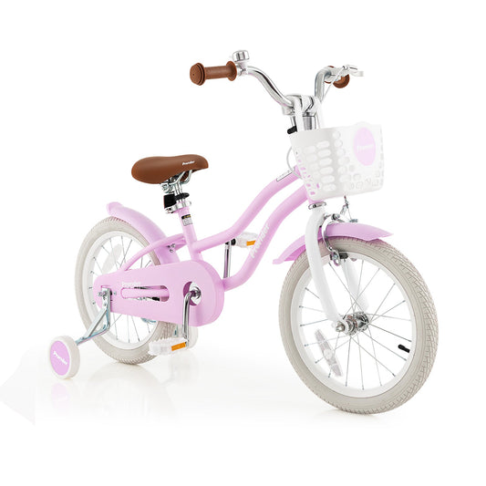 Children Bicycle with Front Handbrake and Rear Coaster Brake-Purple - Tampa Home & Garden Store