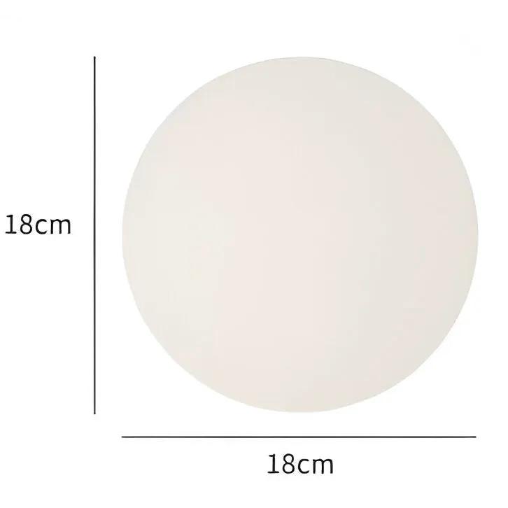Minimalist round glass wall sconce LED light by Moktan Sabai, 18cm diameter on Tampa Home & Garden Store
