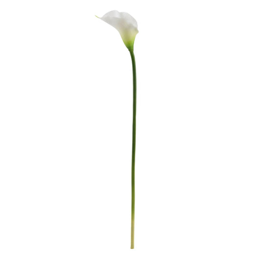Calla Lily artificial flower stem with white bloom and green stem Nearly Natural set of 12 on Tampa Home & Garden Store