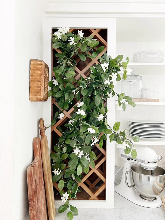 Plante artificielle suspendue de 48 cm (19 po) composée de Stephanotis et de lierre (lot de 4)