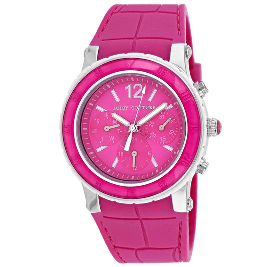 Juicy Couture HRH Pink Dragon Fruit Watch with pink silicone strap and silver-tone case on Tampa Home & Garden Store