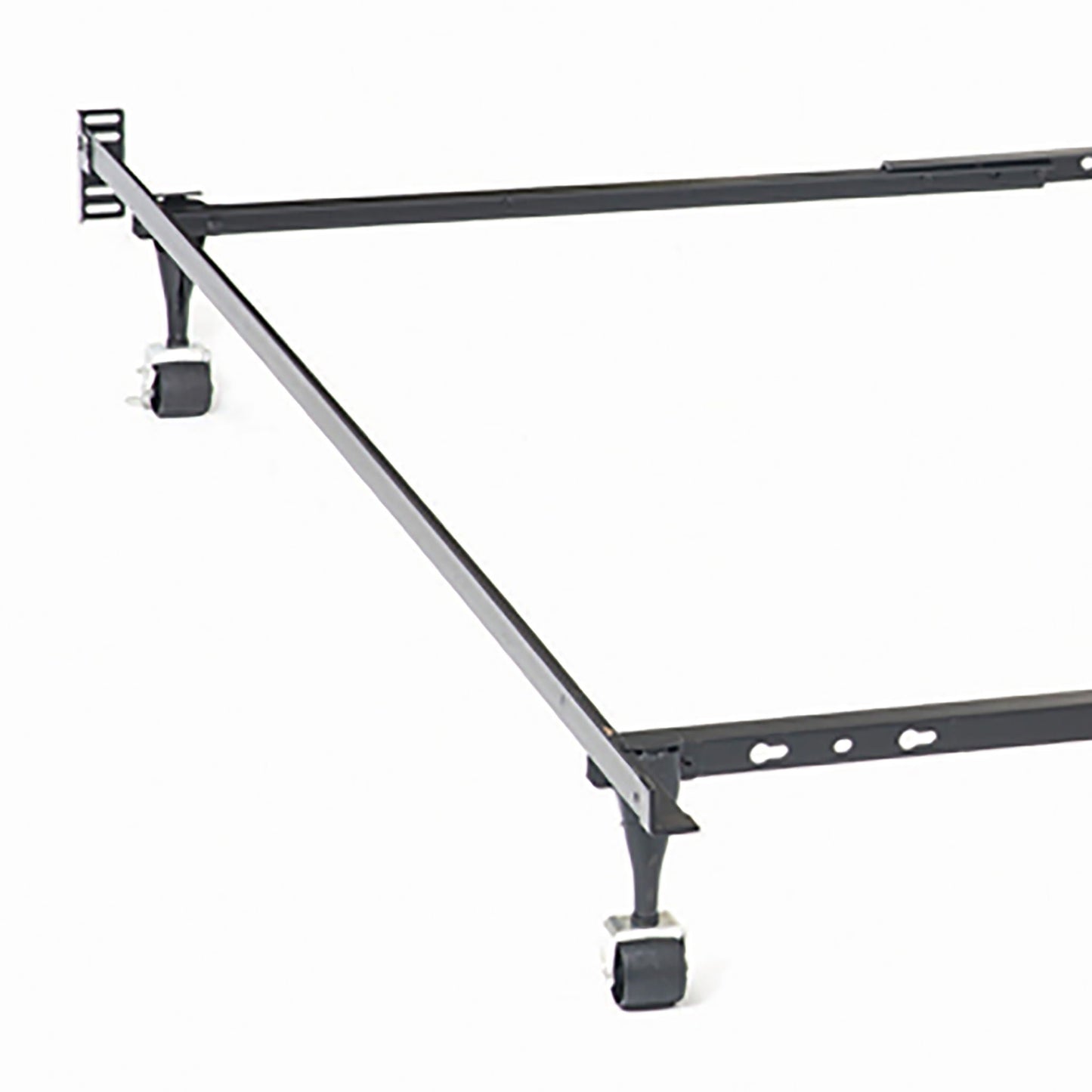 Bed Frame Deverton black metal frame with center support and adjustable design on Tampa Home & Garden Store