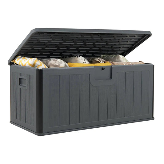 100 Gallon Large Deck Box With Lockable Lid