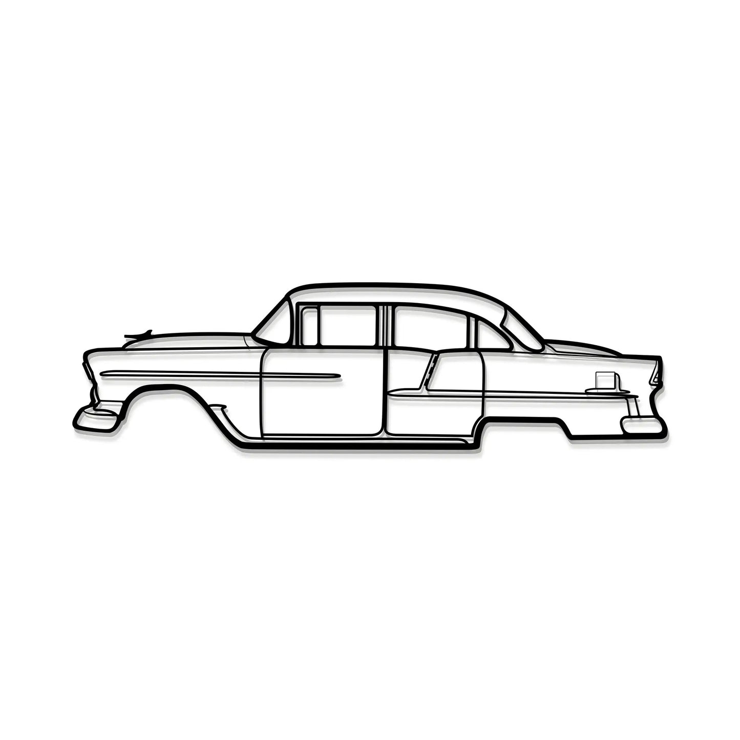 1955 Bel Air metal car wall art by Modello Turbo on Tampa Home & Garden Store