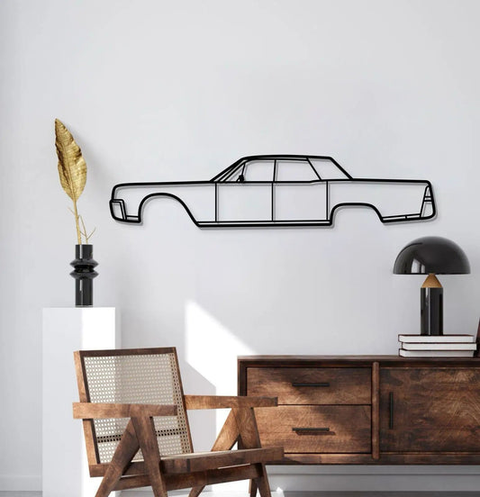 1961 Continental metal car wall art silhouette in black metal by Modello Turbo on Tampa Home & Garden Store