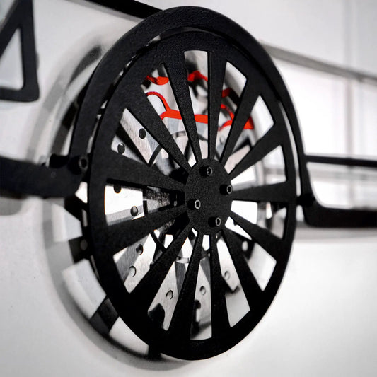 1964 Ford Mustang Wall Art – Classic Steel Silhouette with Spinning Wheels-KAFMEKA025 - Tampa Home & Garden Store