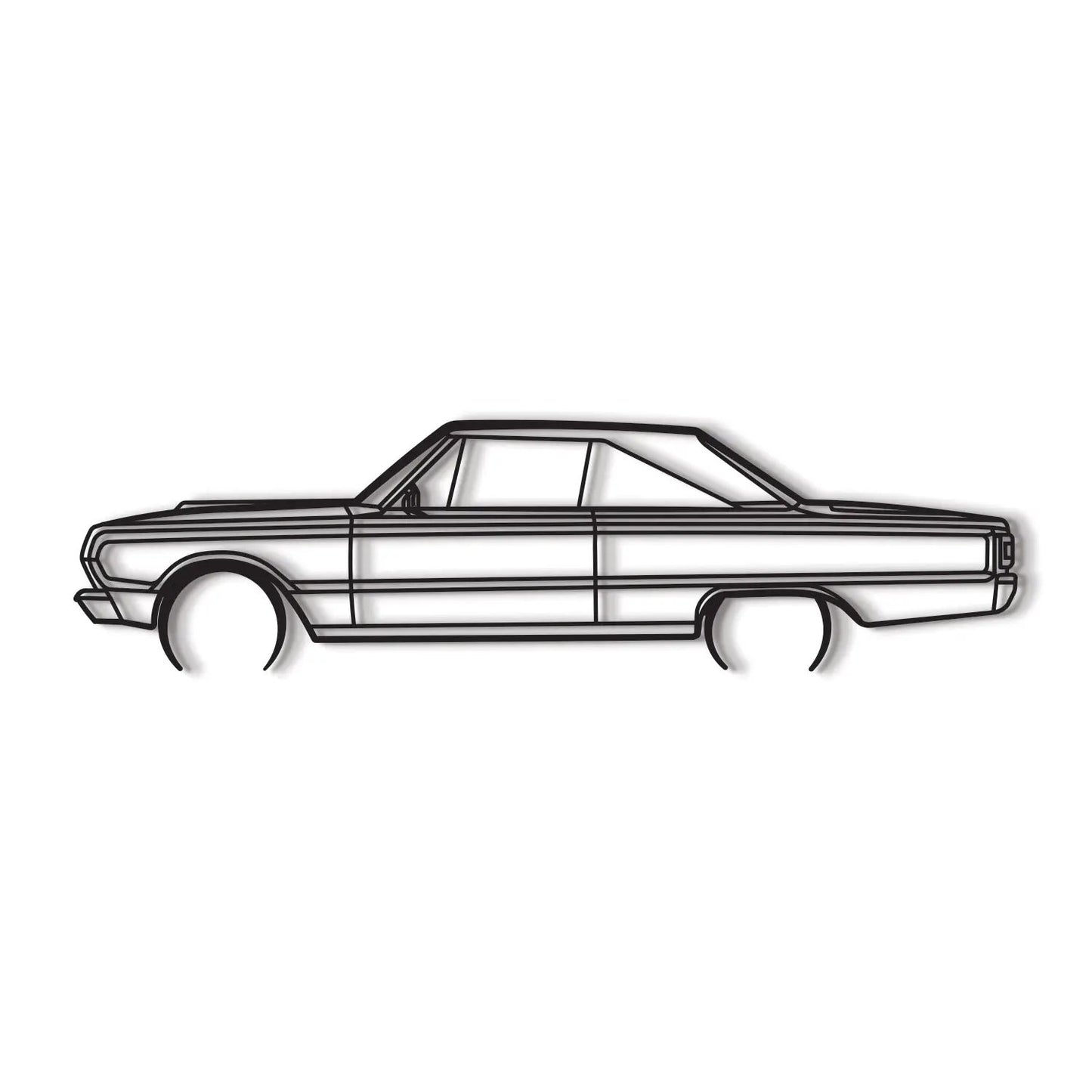 1967 Belvedere GTX metal car wall art silhouette in black on Tampa Home & Garden Store