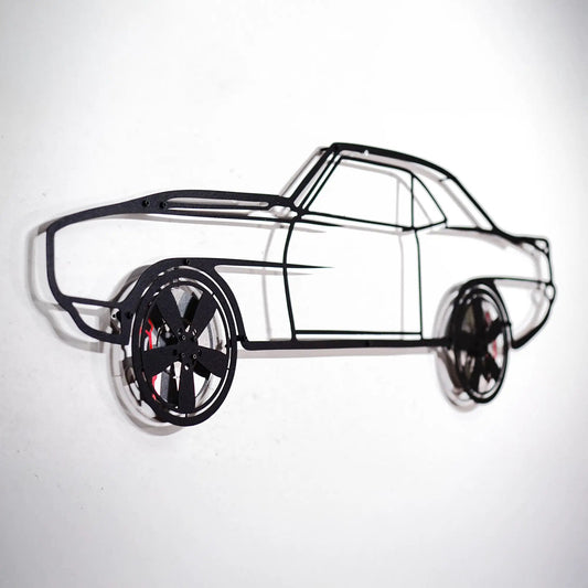 1969 Chevrolet Camaro steel silhouette metal wall art by Enova Art car sculpture on Tampa Home & Garden Store