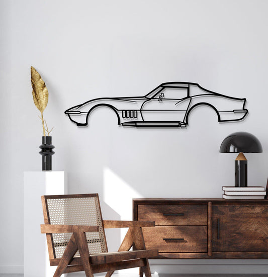 Arte de pared metálico Corvette 1969 - MT0119