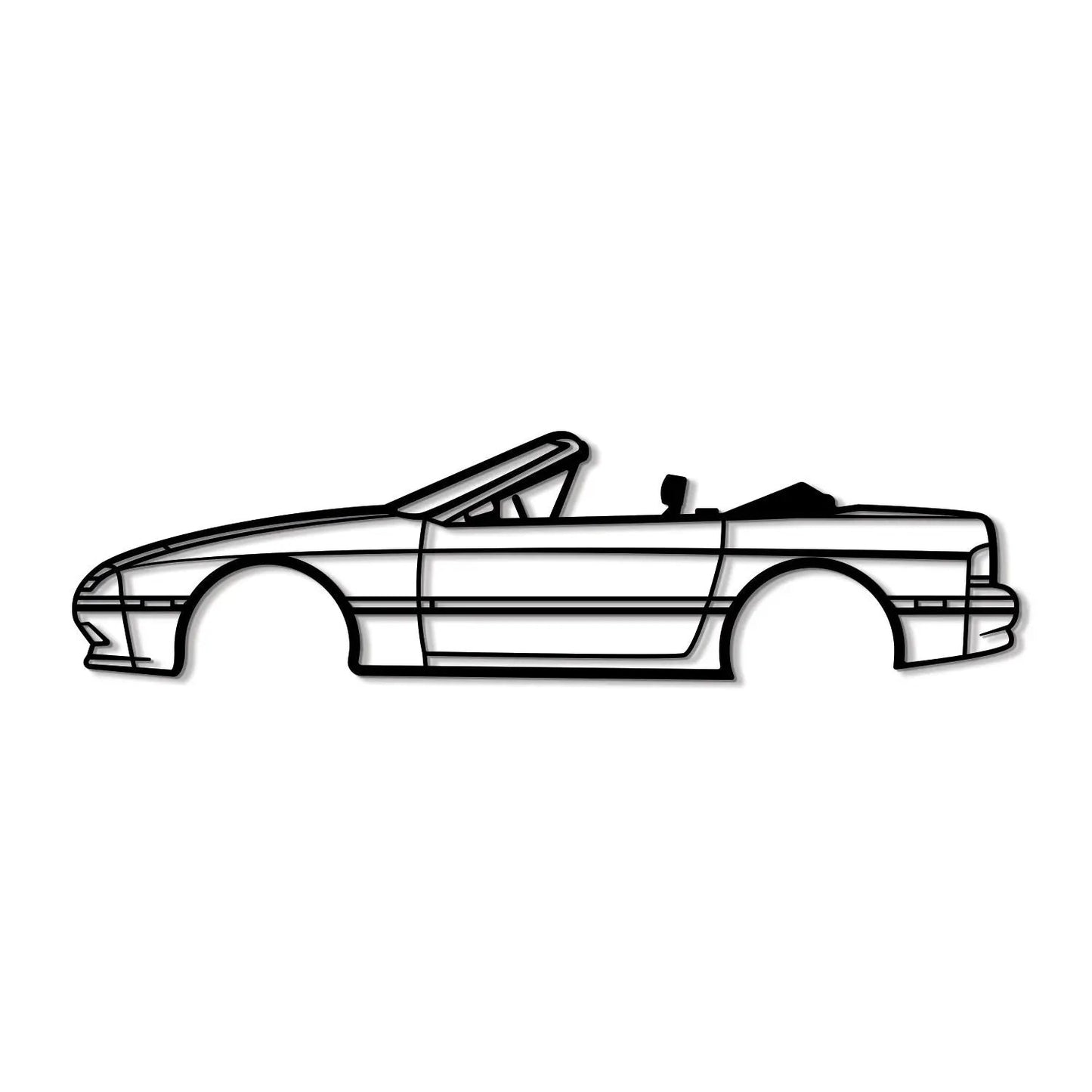 1990 Mazda RX-7 Convertible wall art black line metal silhouette Modello Turbo on Tampa Home & Garden Store