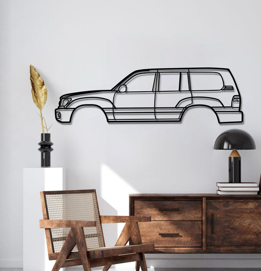 1998 Land Cruiser 6ª generación (J100) Arte metálico para pared de coche - MT0268