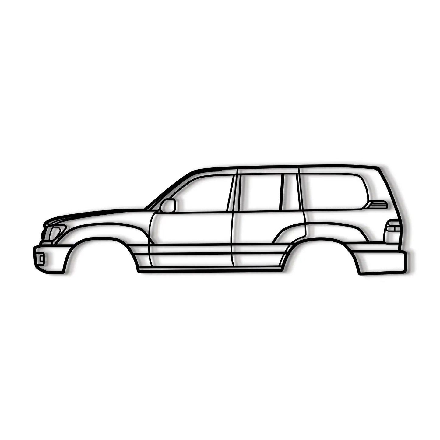 1998 Land Cruiser J100 metal wall art laser-cut silhouette by Modello Turbo on Tampa Home & Garden Store