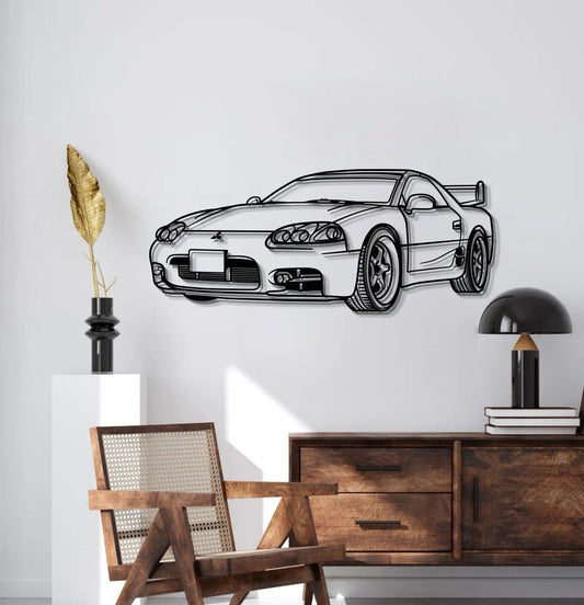 1999 3000GT perspective metal wall art black line car illustration Modello Turbo on Tampa Home & Garden Store