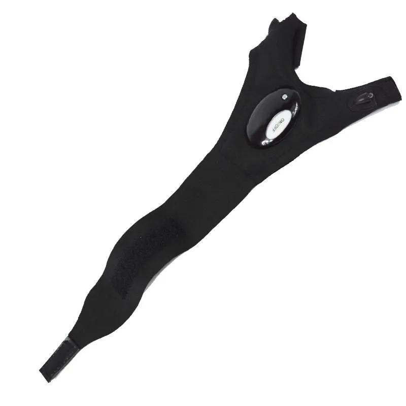 Magic Strap Fingerless LED Glove for night fishing black with built-in LED light on Tampa Home & Garden Store