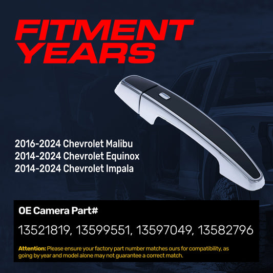 Exterior door handle black/chrome for Chevy Malibu/Equinox/Impala front-right no keyhole on Tampa Home & Garden Store