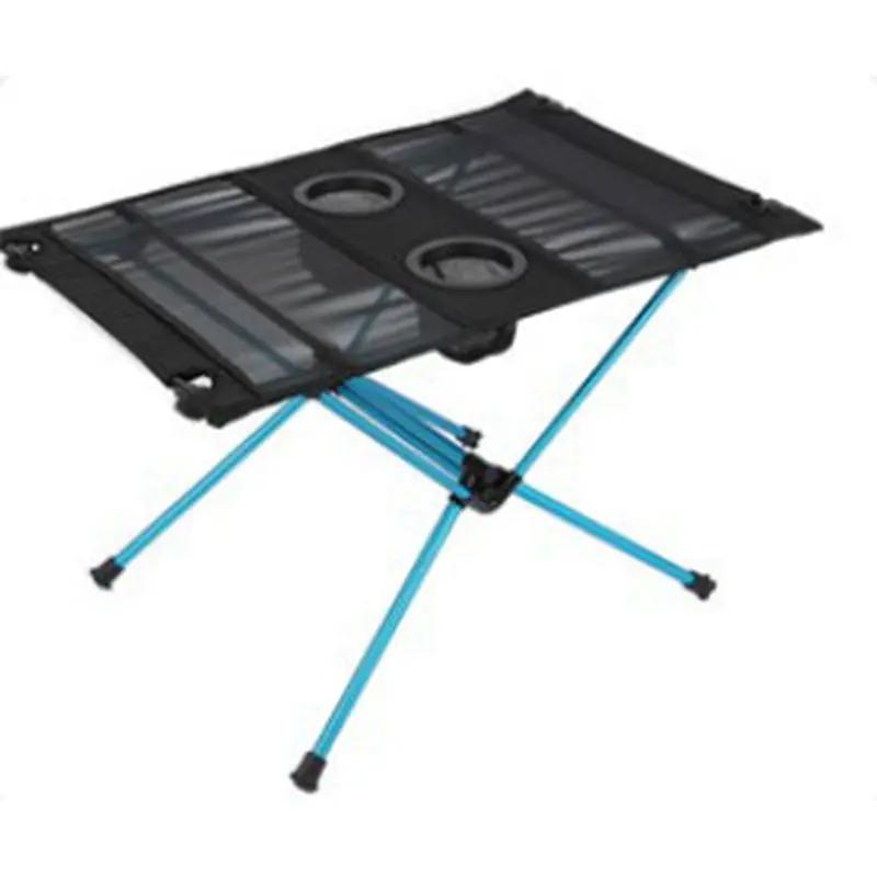 Mesa Plegable Ultraligera para Acampada al Aire Libre, Coche de Camping, Barbacoa Portátil, Orificio para Vaso, Bolsa para Teléfono Móvil, Mesa Pequeña