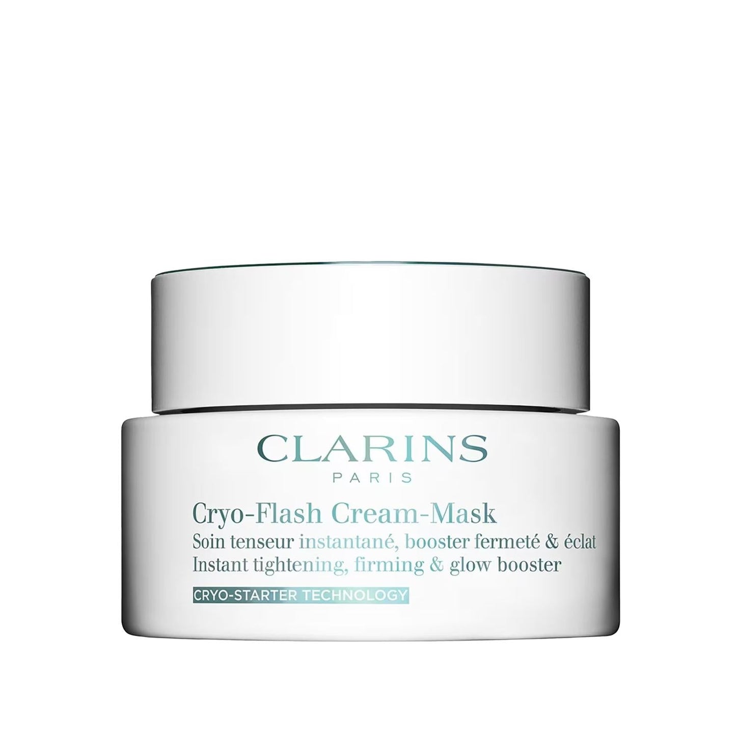 Clarins Cryo-Flash Cream-Mask face mask jar with white label and silver lid on Tampa Home & Garden Store