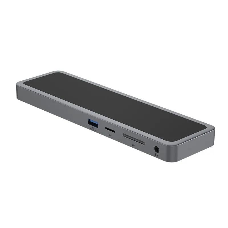 Type C Docking Station with 4K60 Dual DP HDMI, aluminum USB-A, SD/TF slots, 3.5mm audio on Tampa Home & Garden Store