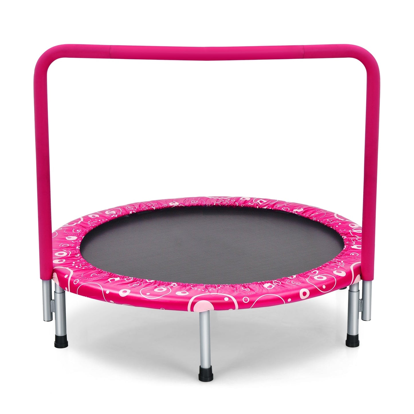 36 Inch Kids Trampoline Mini Rebounder with Full Covered Handrail-Blue