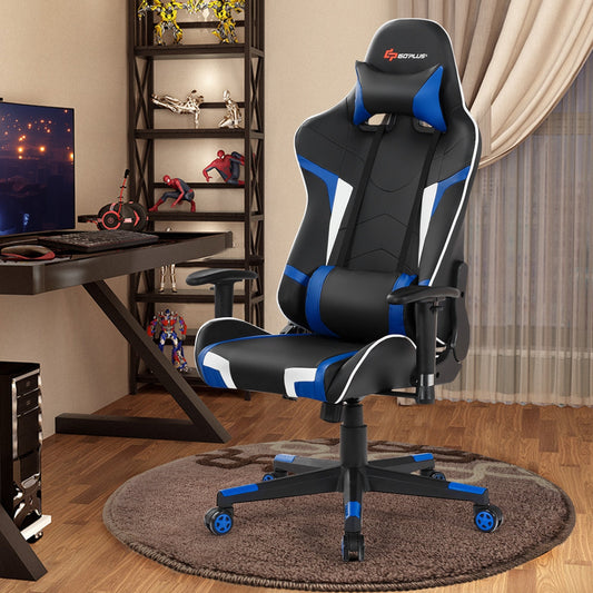Reclining Swivel Massage Gaming Chair with Lumbar Support - Tampa Home & Garden Store
