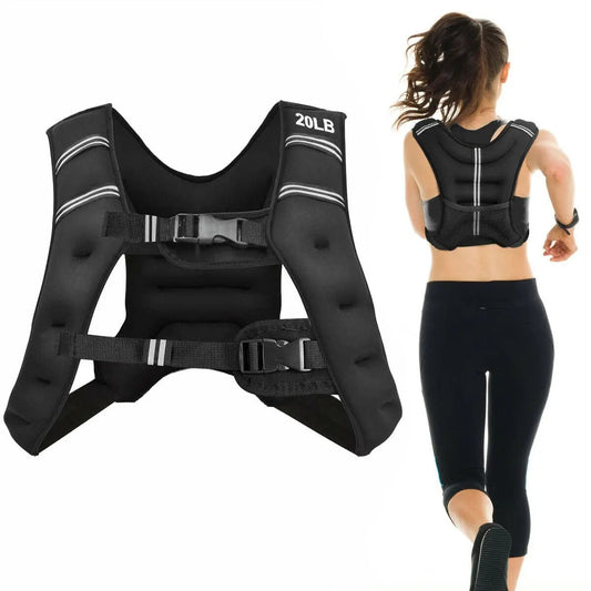 DirectDeals Training Weight Vest with adjustable buckles, black nylon, 20 lb capacity on Tampa Home & Garden Store