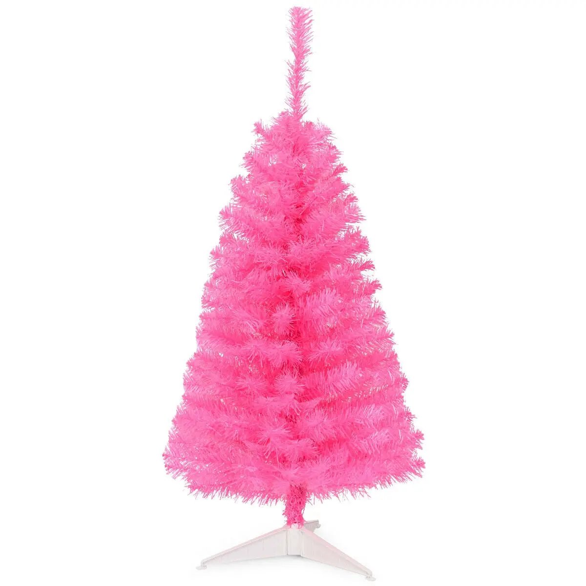 3 Feet Unlit Artificial Christmas Halloween Mini Tree with Plastic Stand-Black - Tampa Home & Garden Store