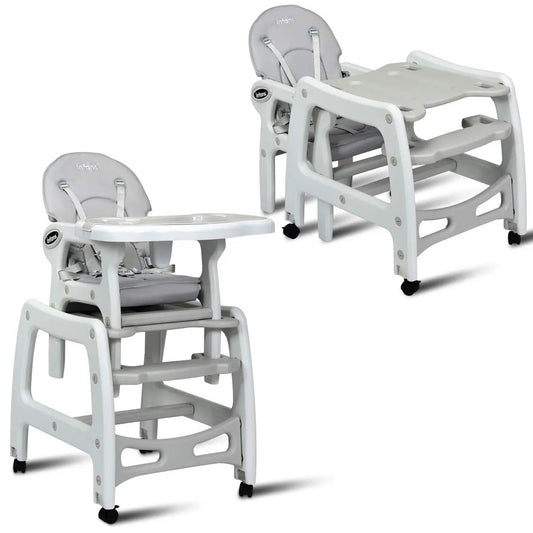 DirectDeals 3-in-1 baby high chair with lockable wheels gray two-item set on Tampa Home & Garden Store