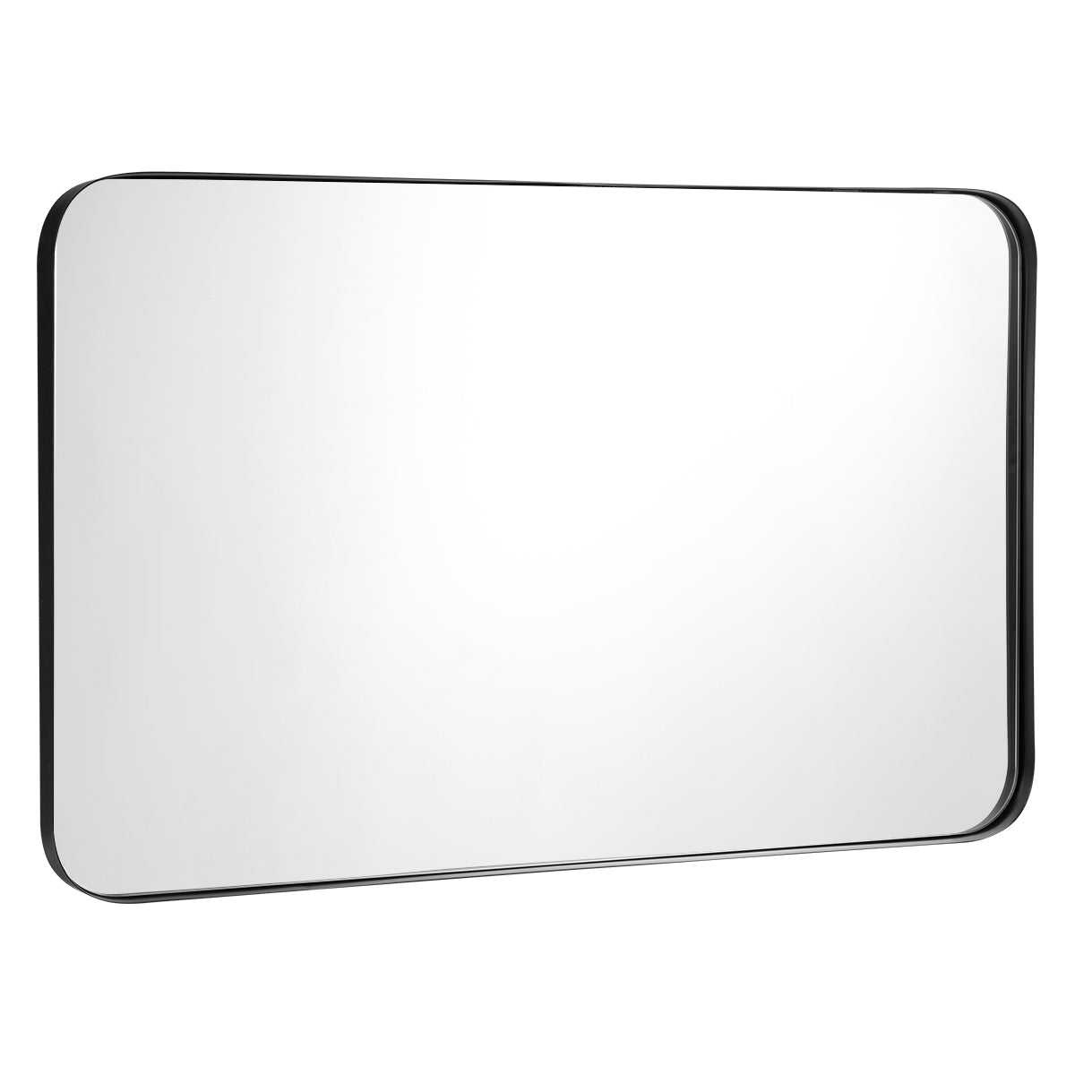Espejo rectangular de pared con marco metálico de 32 x 20 pulgadas - Dorado