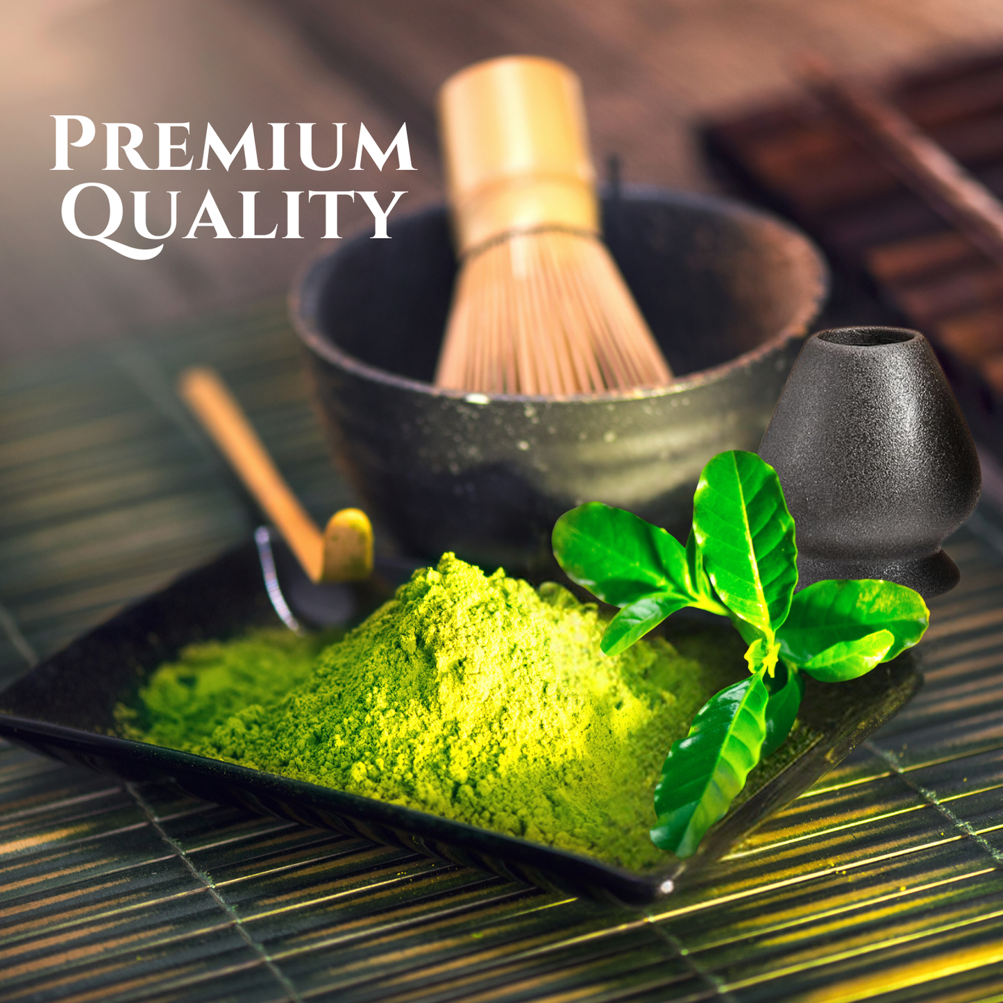 Japanese Matcha Set With Cream Bowl and Whisk
