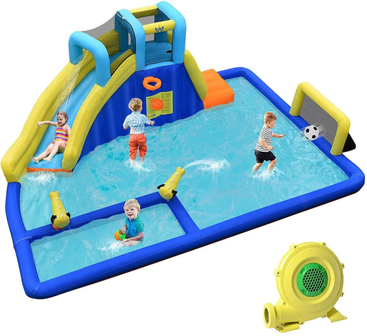6-in-1 Inflatable Water Slides with Blower for Kids - Tampa Home & Garden Store