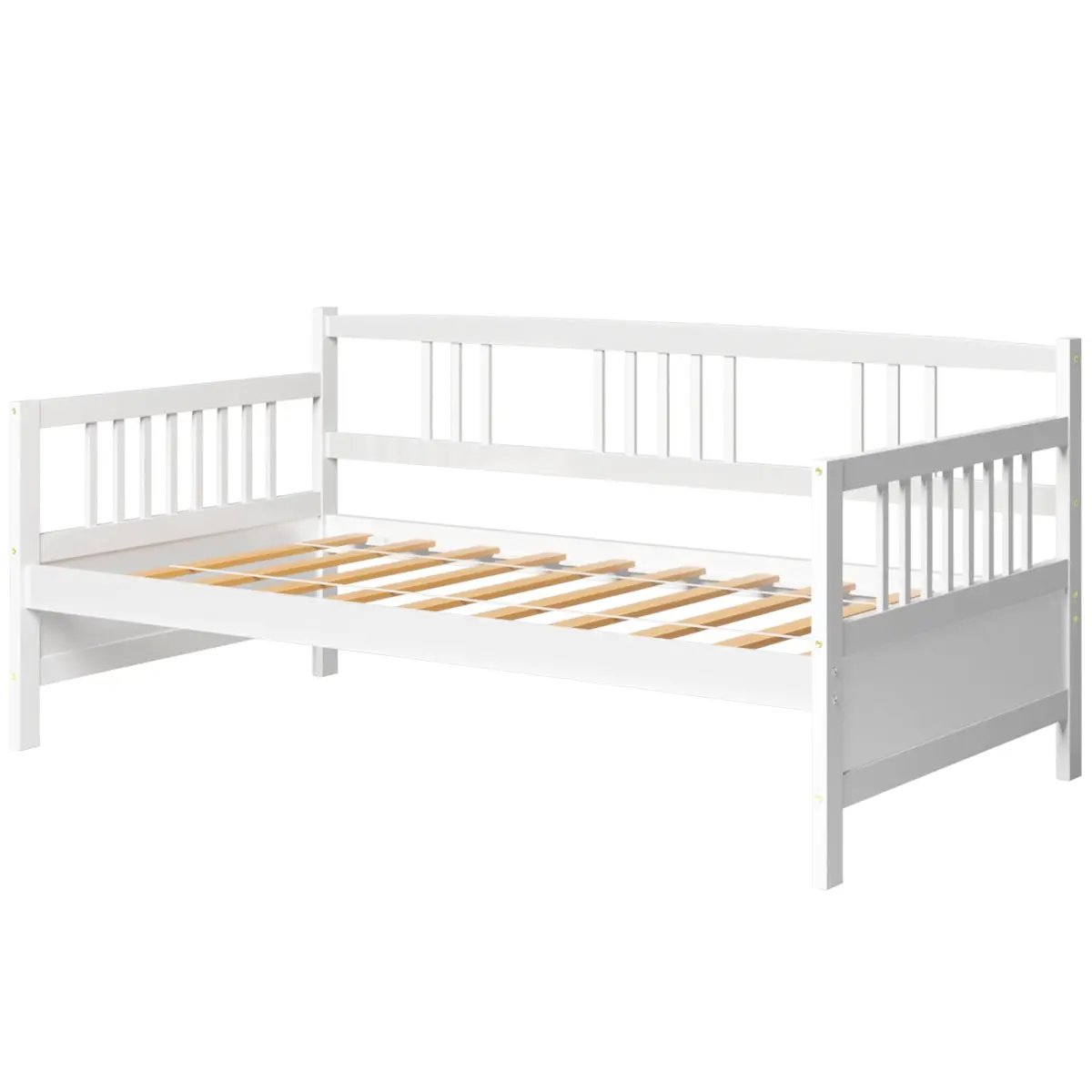 Twin size wooden slats daybed with rails Cherry finish on Tampa Home & Garden Store