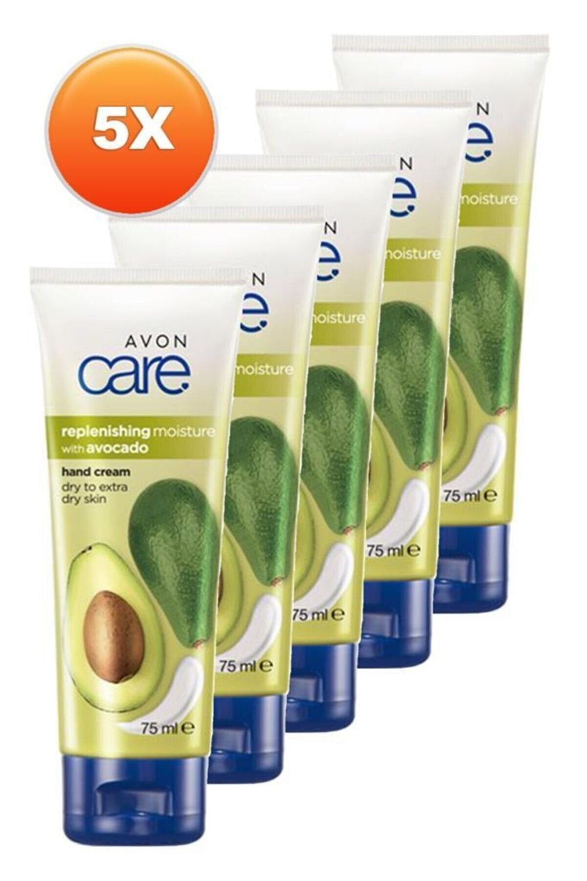 Avon Care hand cream pack of 5 with avocado extract for dry skin replenishing moisture 75 ml tubes on Tampa Home & Garden Store