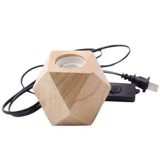 Retro Lamp Holder Hanging Wire Wood Lamp Holder Wood Table Lamp - Tampa Home & Garden Store