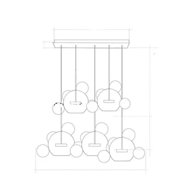 Soap Bubble Mickey Chandelier LED Living Room Bedroom Dining Room Glass - Tampa Home & Garden Store