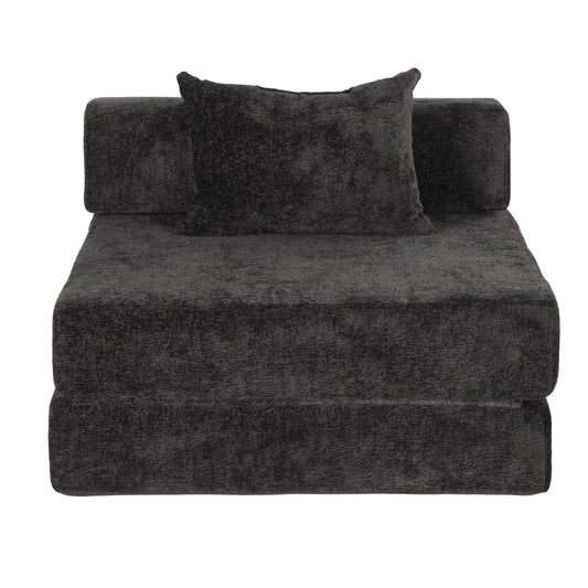 Chaises HouseOfZazla charcoal plush fabric cushions set on Tampa Home & Garden Store