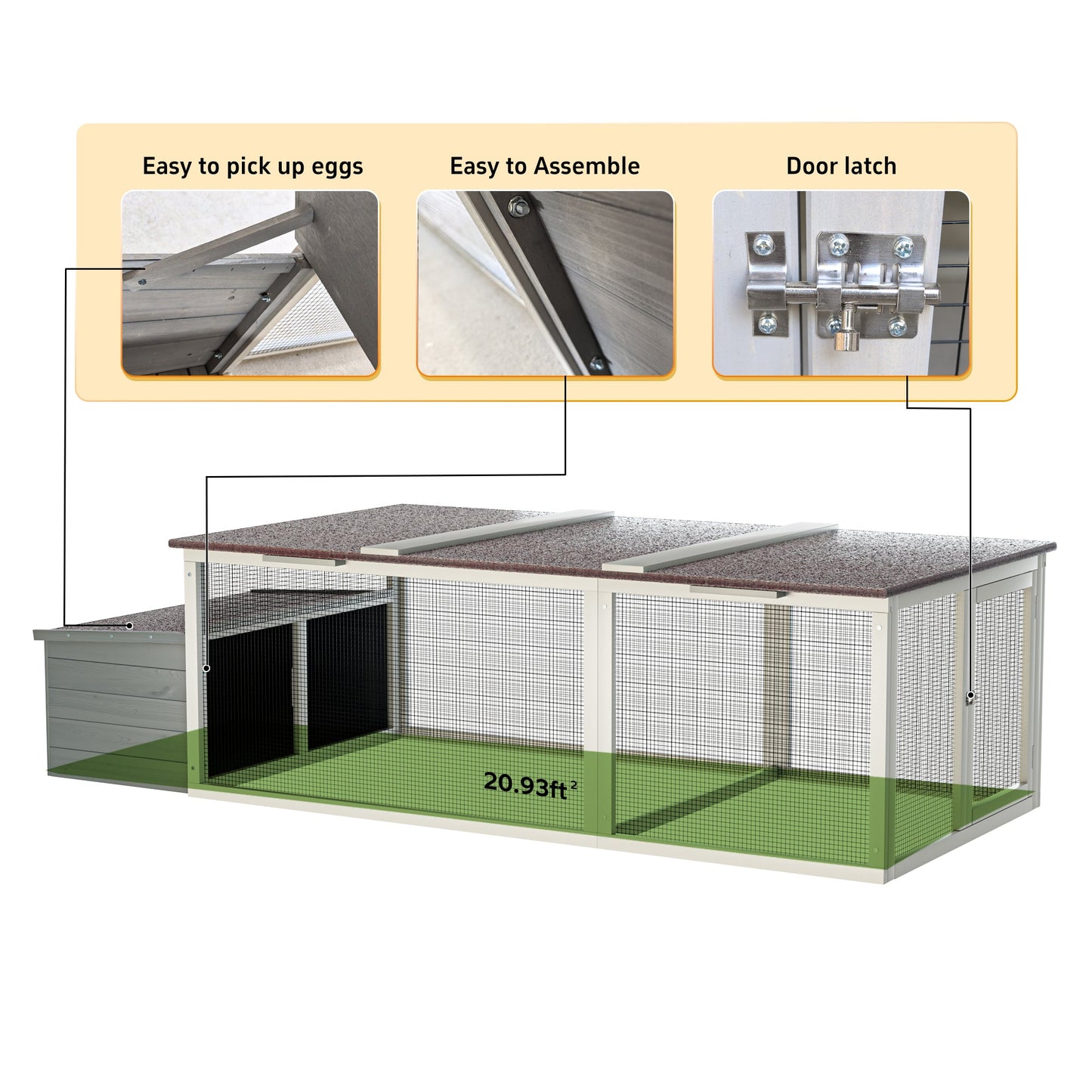 Solid Wooden Chicken Coop and Safe Outdoor House