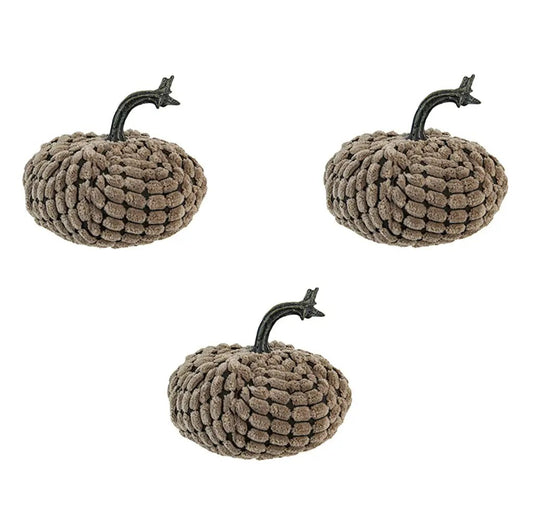 Weighted pumpkin ornament decor set of 3 with dark stems Unique Piece Furniture on Tampa Home & Garden Store