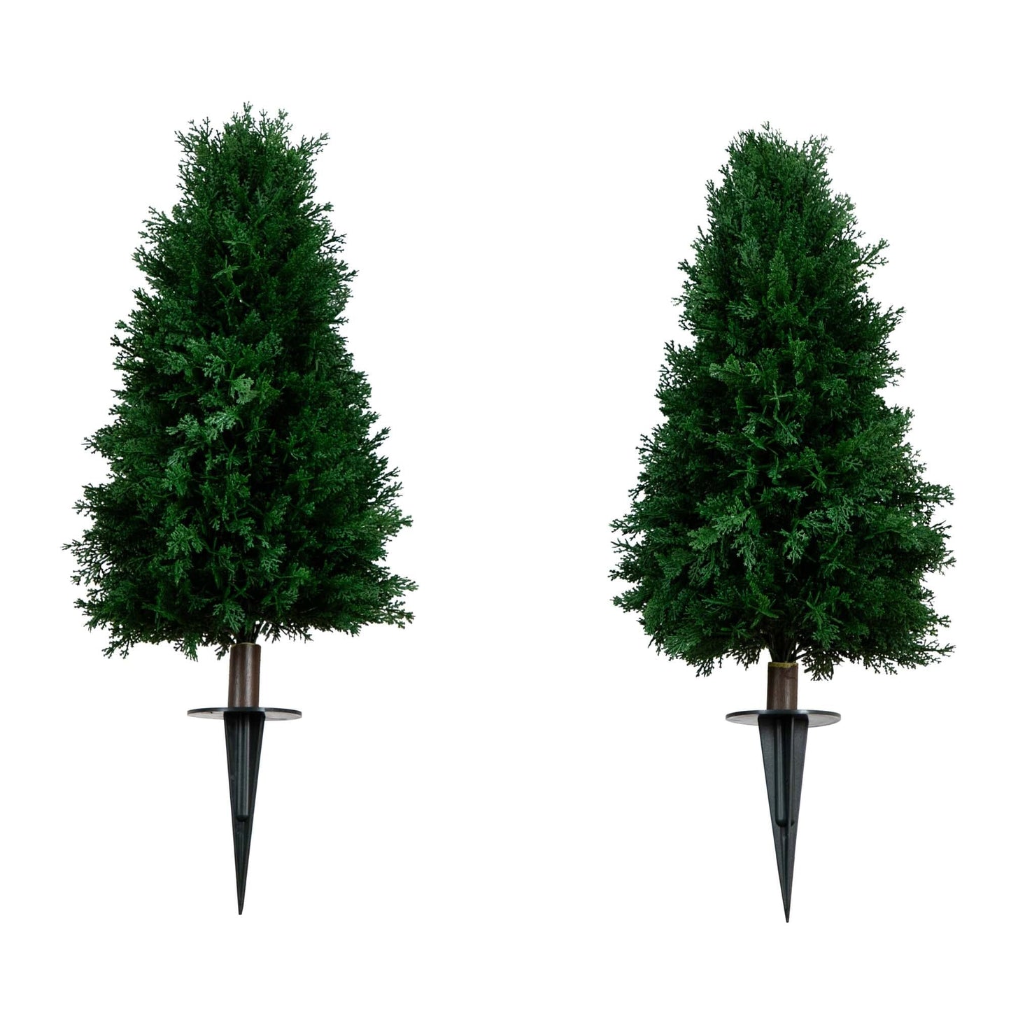 2.5' UV Resistant Artificial Cedar Plant with Integrated Ground Stake (Indoor/Outdoor) - Set of 2 - Tampa Home & Garden Store