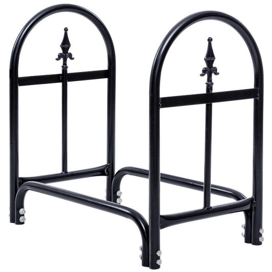 2 Ft. Small Indoor/Outdoor Heavy Duty Steel Firewood Storage Holder - Tampa Home & Garden Store