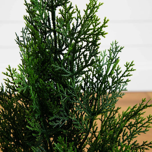 Mini Cedar Pine Tree artificial indoor/outdoor 2 ft tall, dense green foliage Nearly Natural on Tampa Home & Garden Store