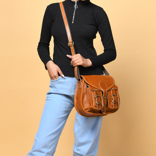 2-Pocket Leather Sling For Women - Tampa Home & Garden Store