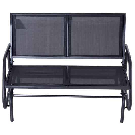 2 Seater Mesh Outdoor Patio Swing Glider Dark Gray - Tampa Home & Garden Store