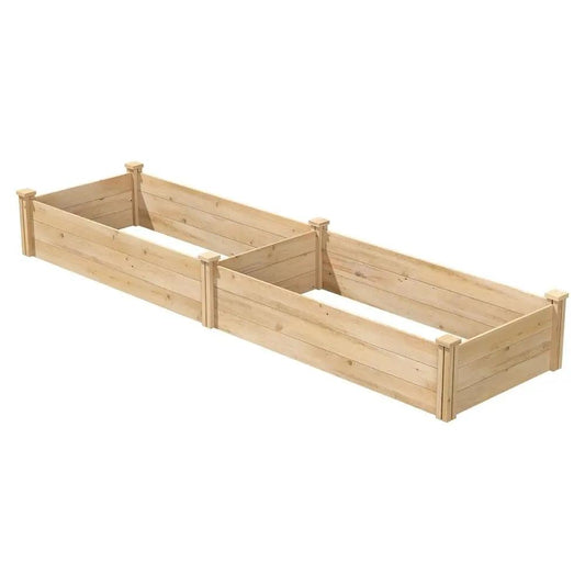 2 ft by 8 ft cedar raised garden bed in natural cedar finish Made in USA HomePacific planter on Tampa Home & Garden Store