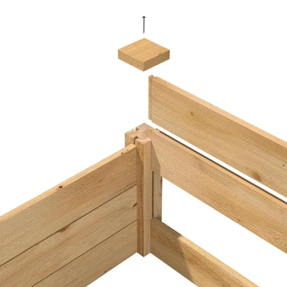 2 ft by 8 ft cedar raised garden bed made in USA with assembly hardware on Tampa Home & Garden Store
