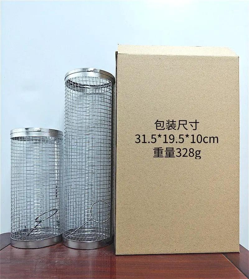 Rolling Grill Basket Stainless Steel for Outdoor
