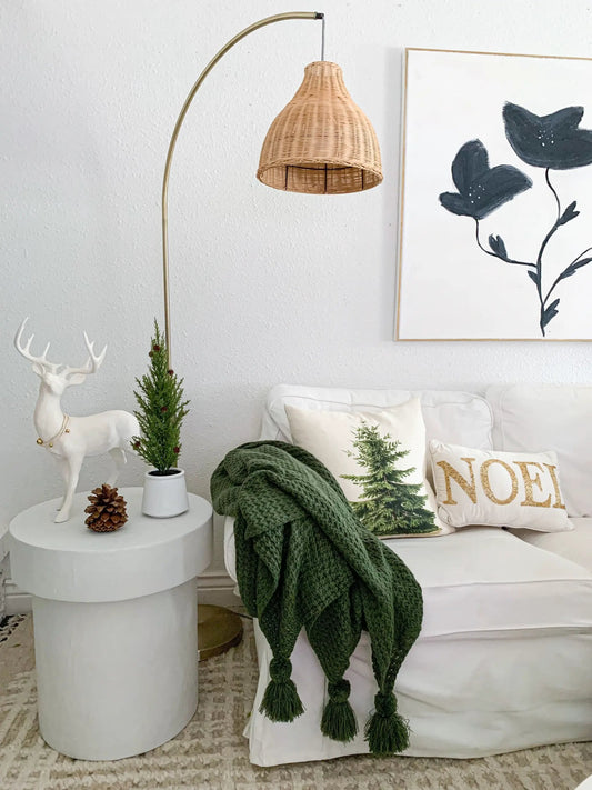 20 Inch Cedar Pine Christmas Tree Natural Look artificial tree in a white pot with green needles on Tampa Home & Garden Store