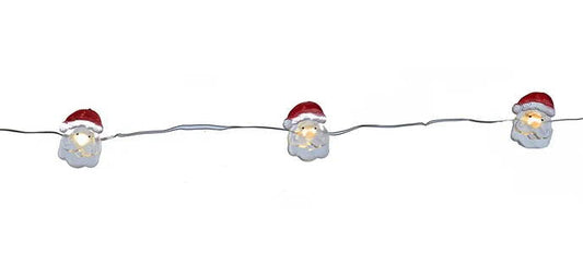 20-Light Battery-Operated LED String Lights - Santa - Tampa Home & Garden Store