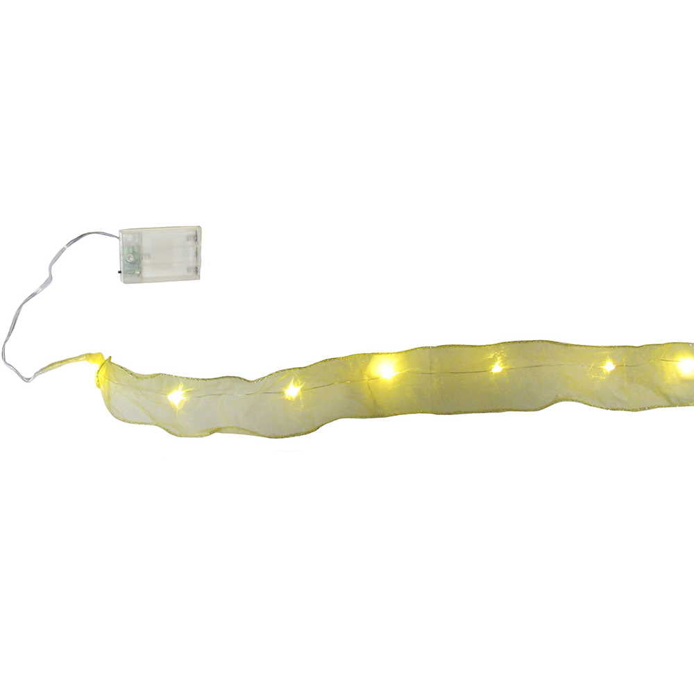 20-Light Battery-Operated Ribbon Lights - Gold - Tampa Home & Garden Store